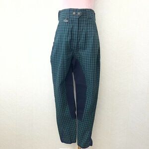 Cambrai Green Navy Plaid Full Seat Equestrian Riding Breeches Pants Womens 28R